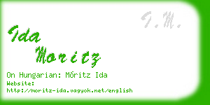 ida moritz business card