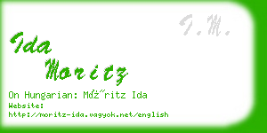 ida moritz business card